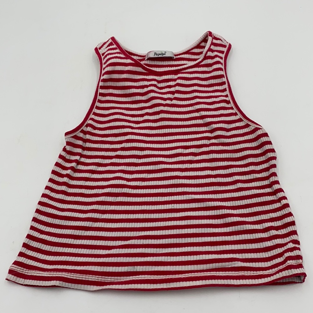 Women’s Striped Cropped Tank Top